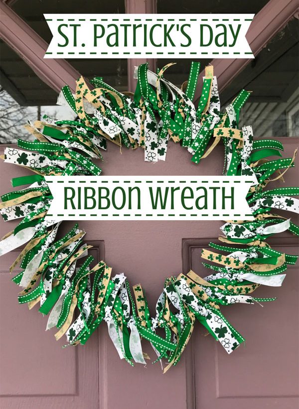 St. Patricks Day Ribbon Wreath