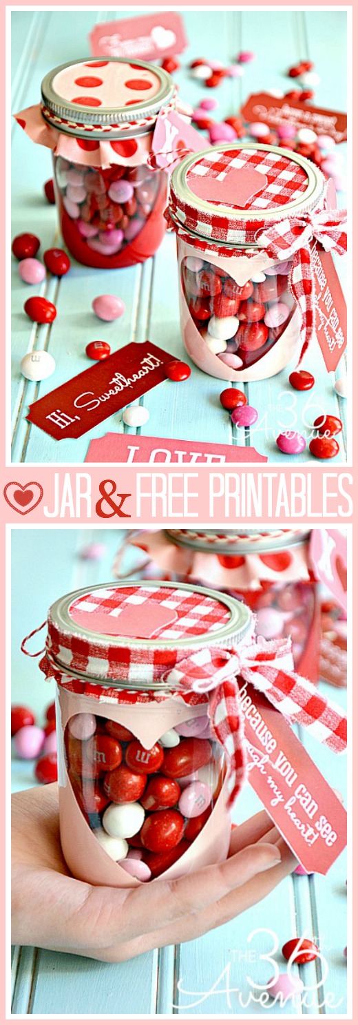 Free Valentine Printable Candy Jar