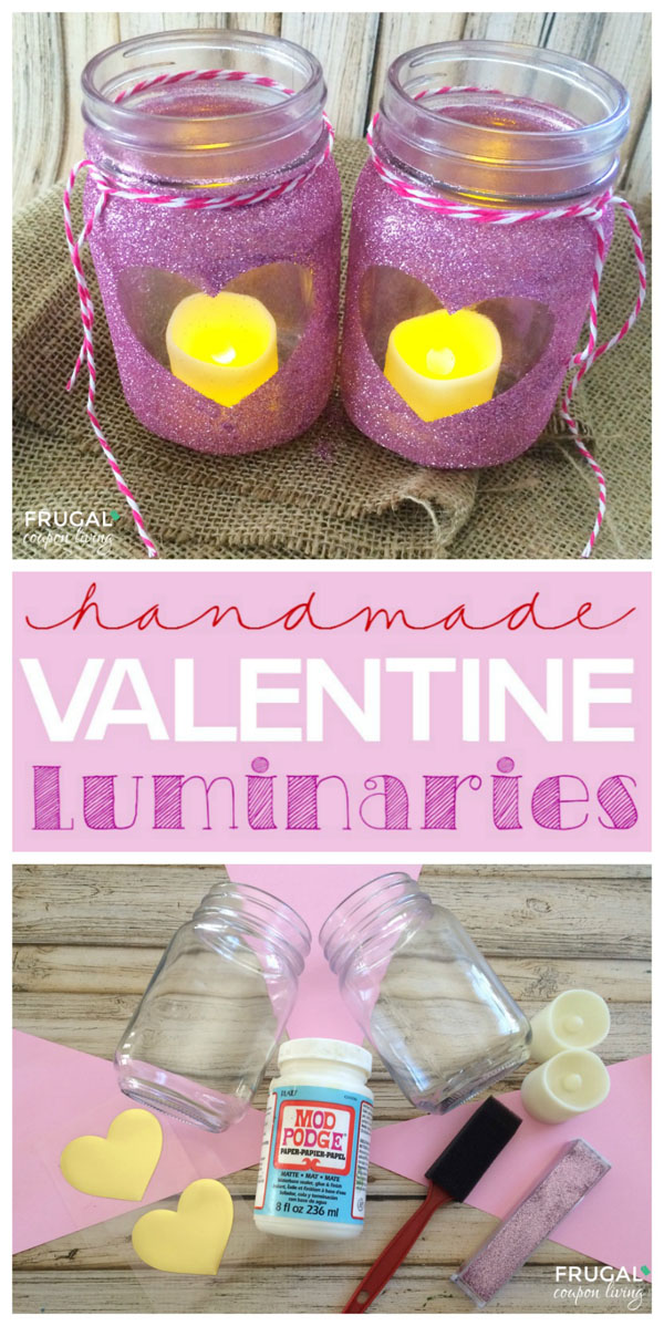 Handmade Valentine Luminaries
