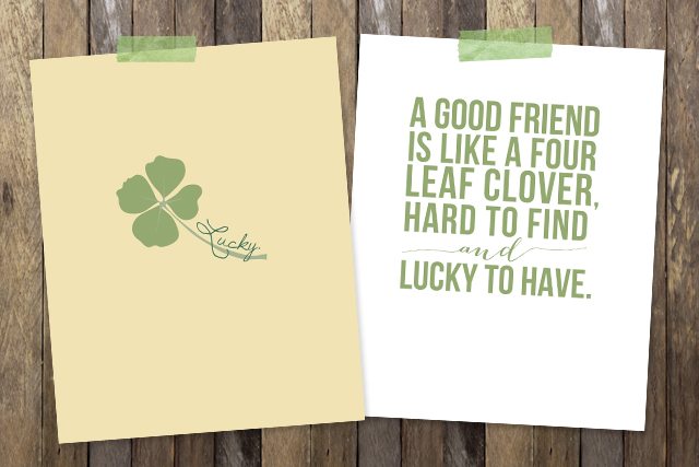 Good Friends and Lucky Clovers St. Patricks Day Printables