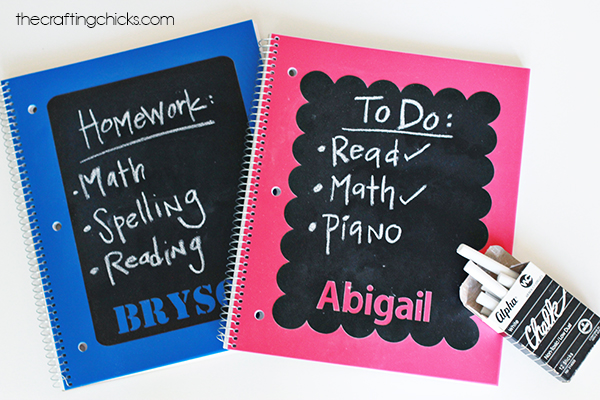 Chalkboard Notebooks for Back to School