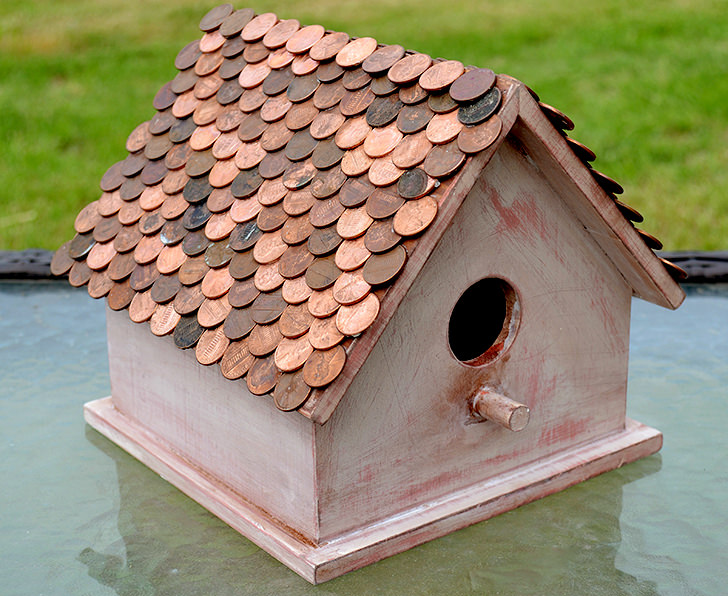 DIY Birdhouse Pretty Penny Roof