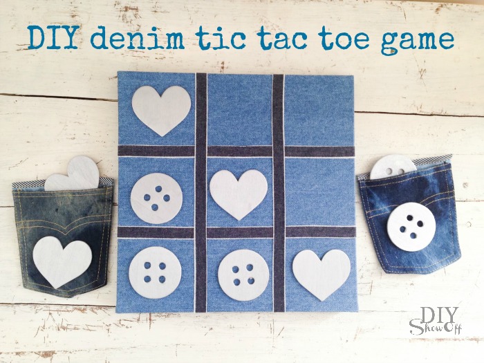 DIY Denim Tic Tac Toe Game