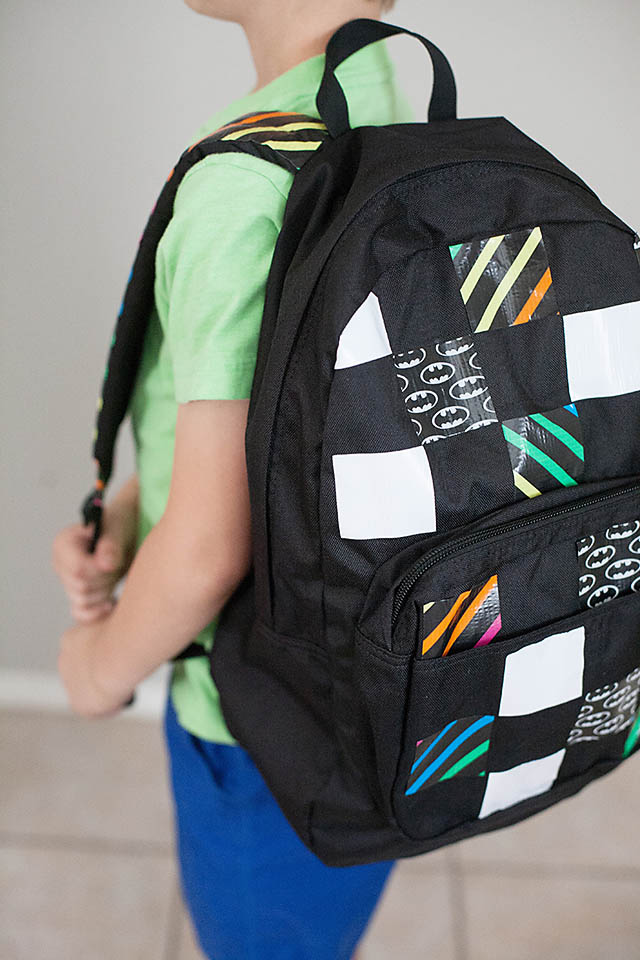 DIY Duct Tape Personalized Backpacks