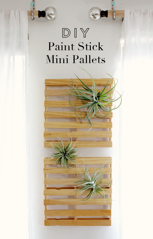 DIY Paint Stick Mini Pallets