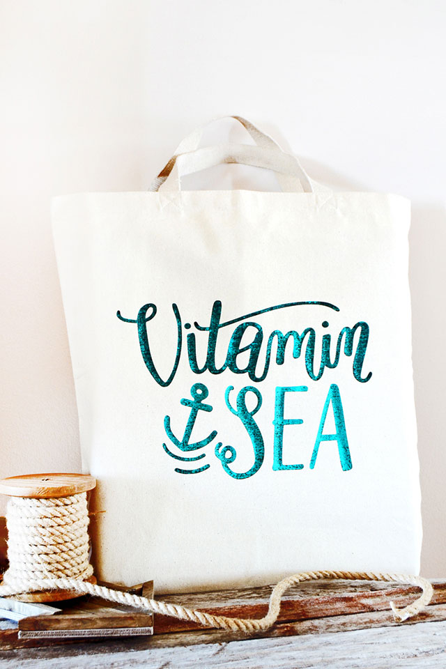 Foiled Canvas Beach Bag at Crafts