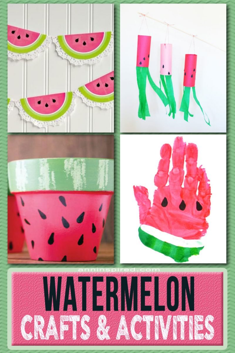 14 DIY Watermelon Crafts for Kids | Ann Inspired