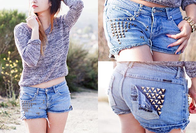 DIY Studded Shorts to Enjoy This Summer