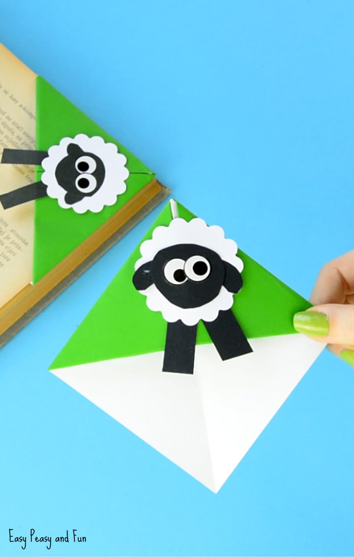 Sheep Corner Bookmark Craft for Kids