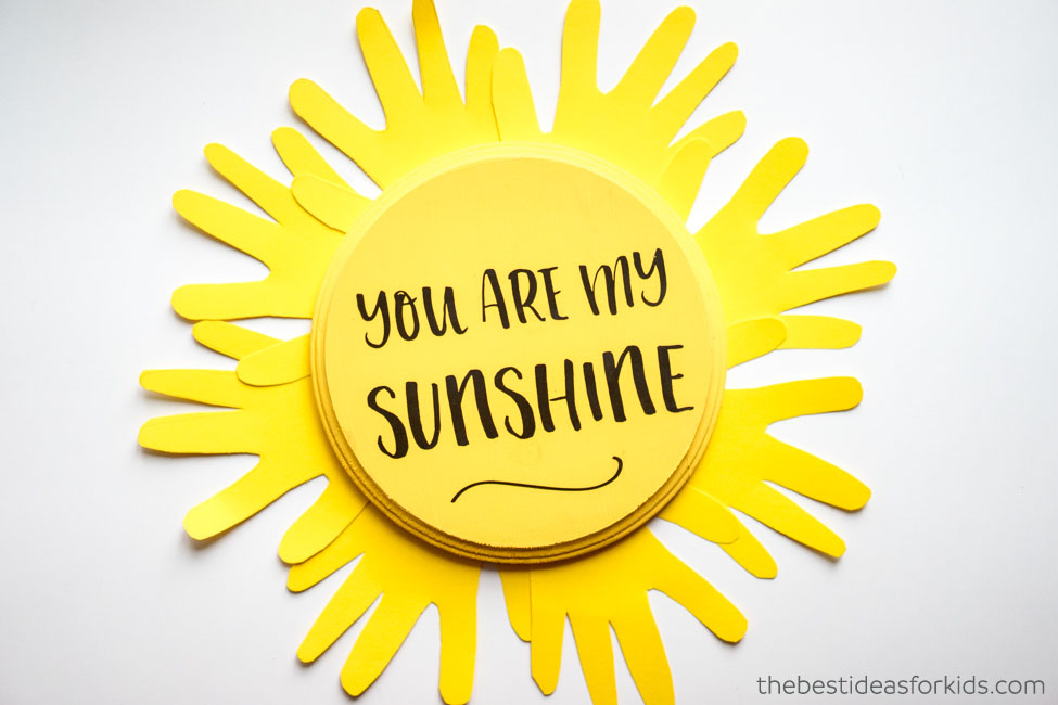 You are My Sunshine Handprint Craft for Preschoolers