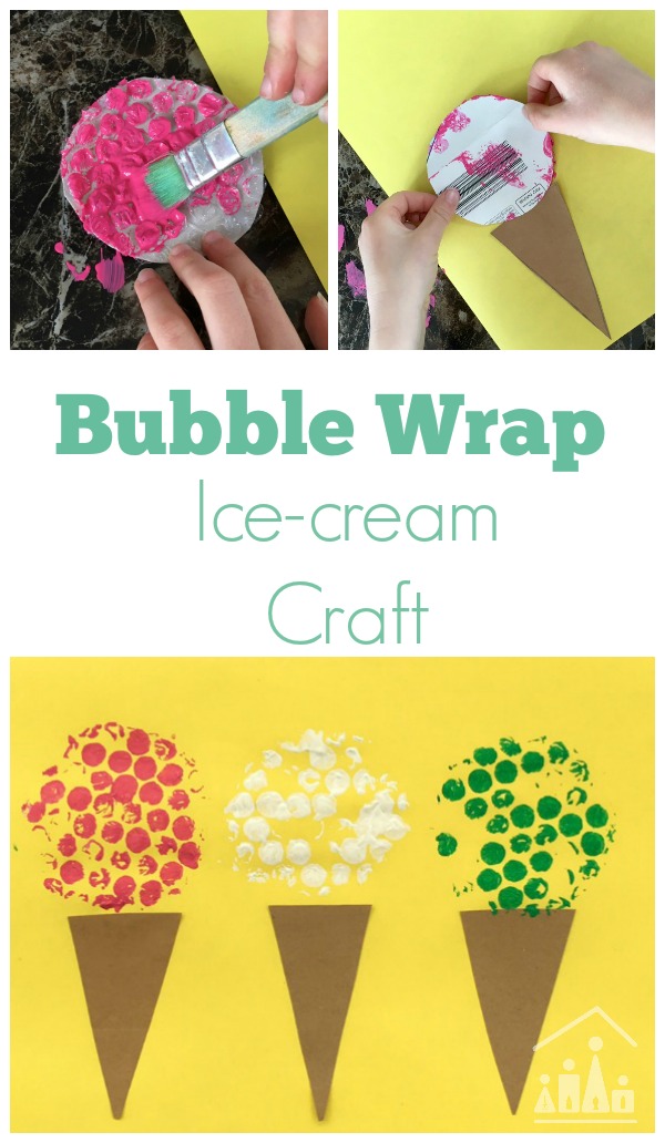 Bubble Wrap Ice Cream Craft