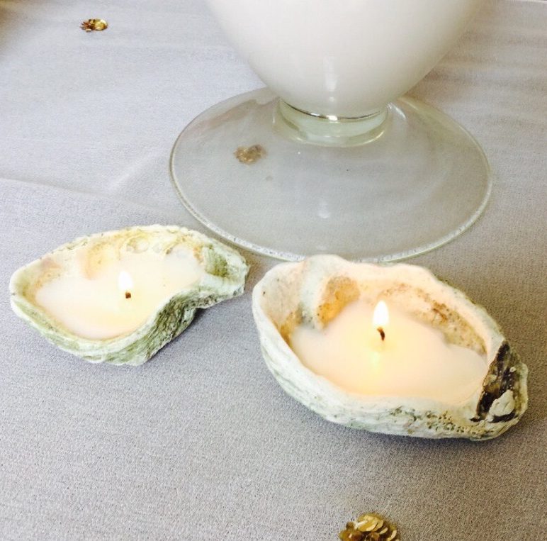 Beach Themed Candles Sea Shell Crafts