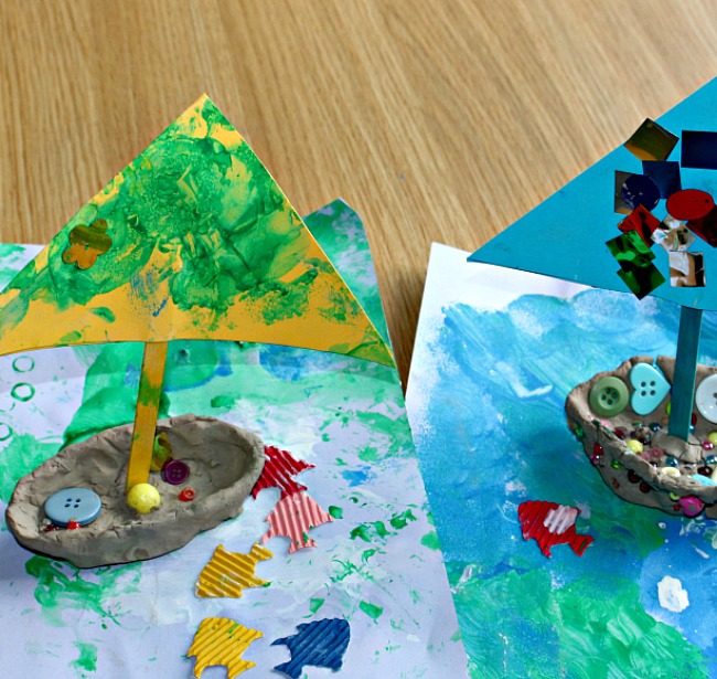 Clay Sailing Boat Underwater Craft Kids