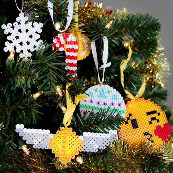 DIY Perler Bead Christmas Ornaments
