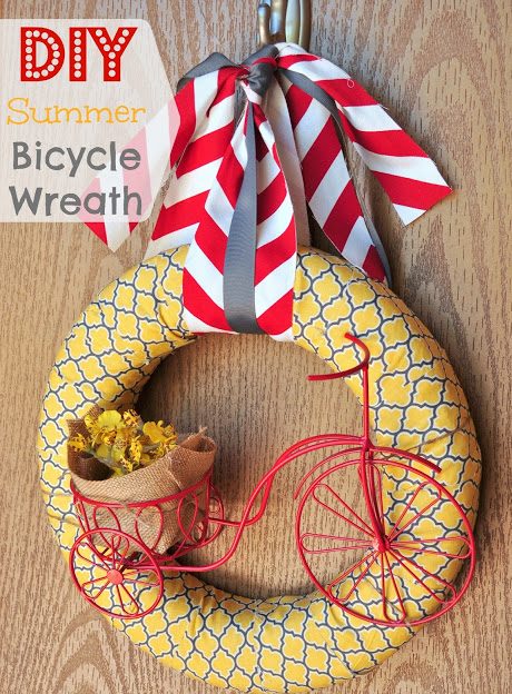 DIY Summer Bicycle Wreath