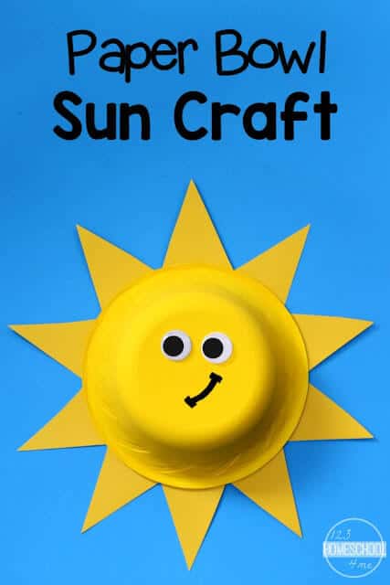 Paper Bowl Sun Craft for Kids