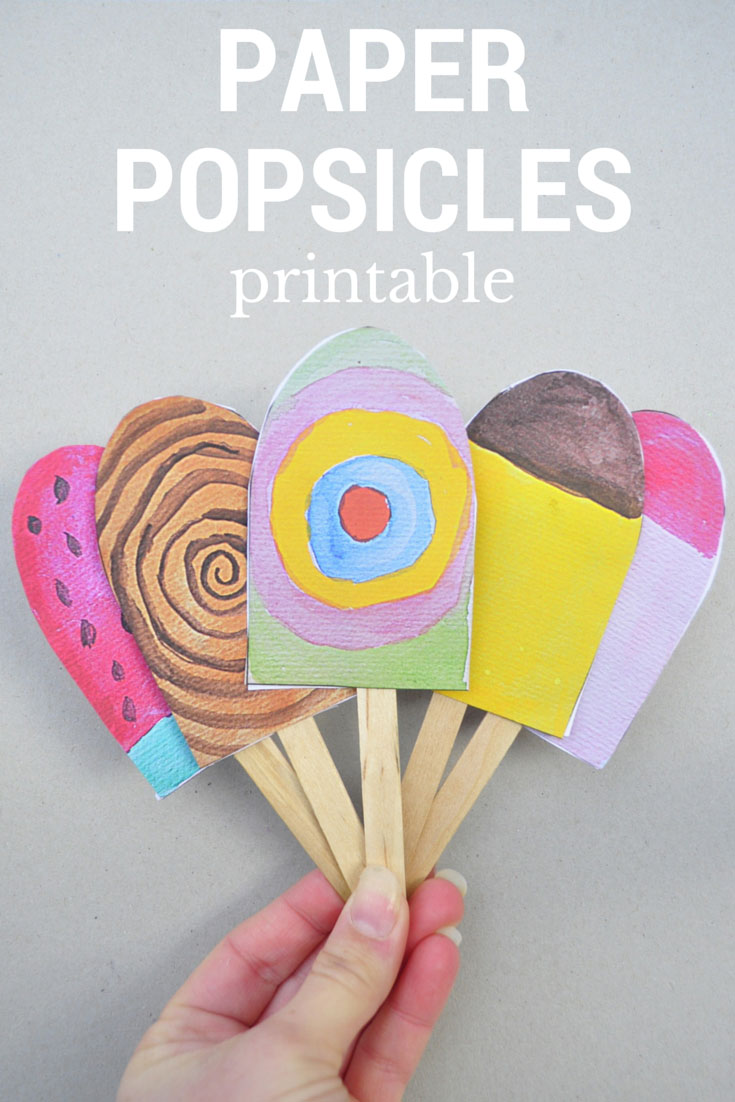 Paper Popsicles for Imaginative Play Crafts