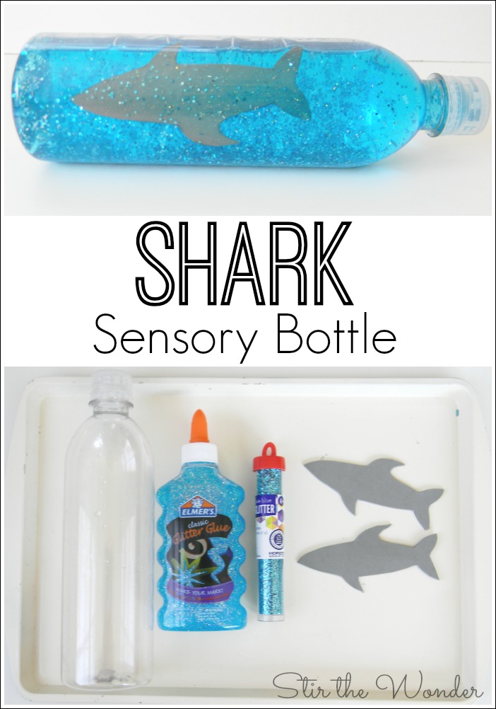 Shark Sensory Bottle Crafts for Kids