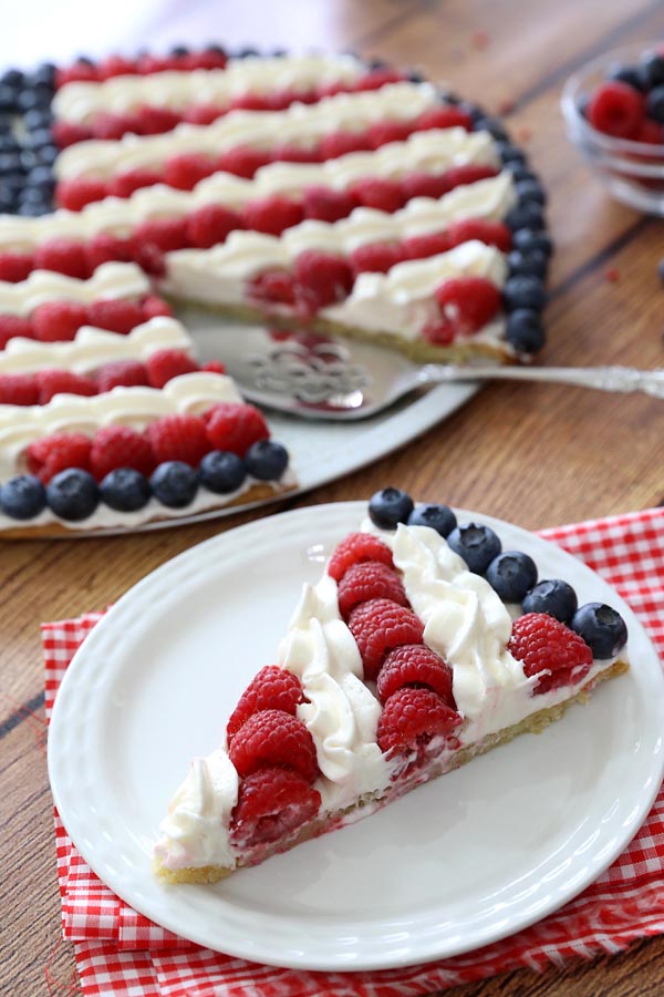 Easy Delicious American Flag Fruit Pizza