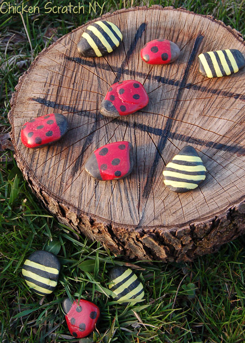 Ladybug vs Bumble Bee Summer Time Tic Tac Toe
