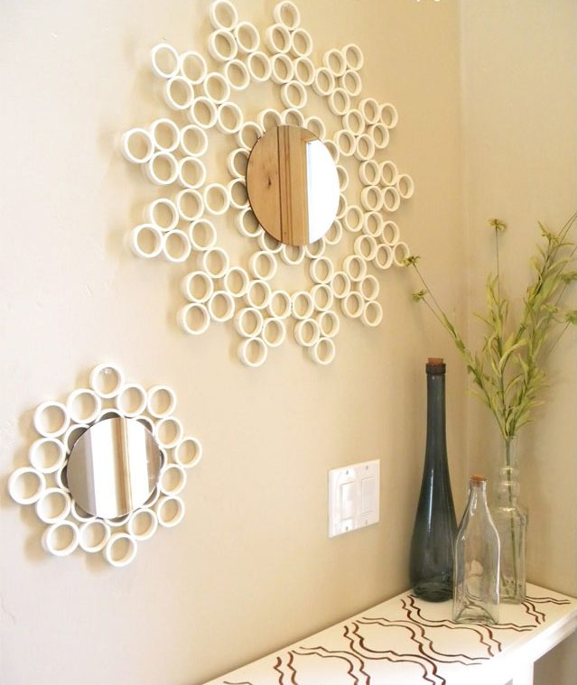 Cool PVC Pipe Mirror Idea
