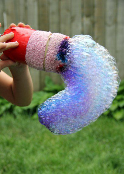 Make Fun Rainbow Bubble Snakes