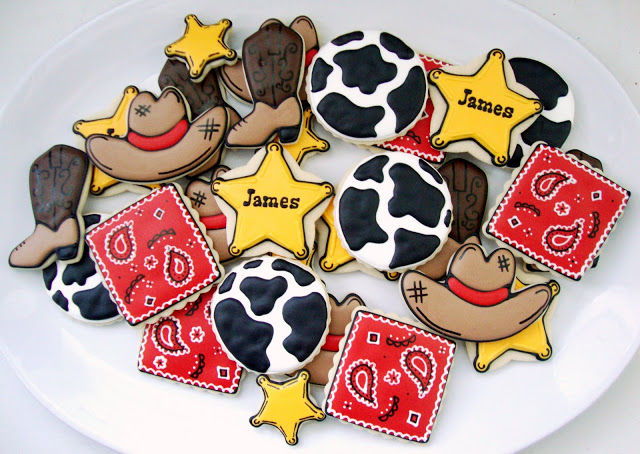 Cowboy Birthday Party Print Cookies