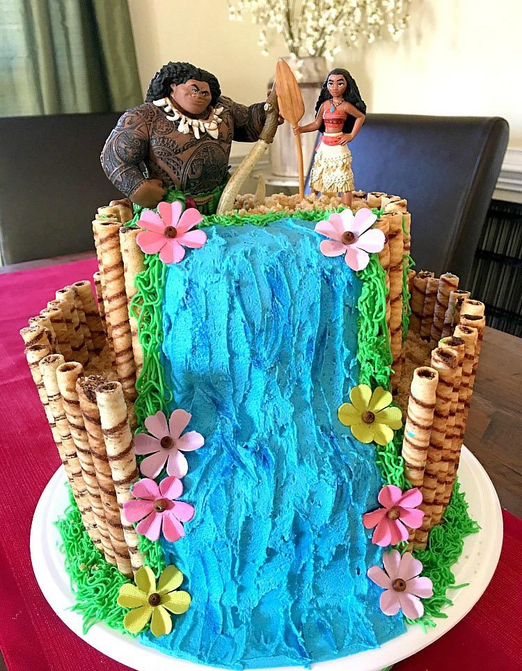 Hawaiian Party Moana Birthday Cake