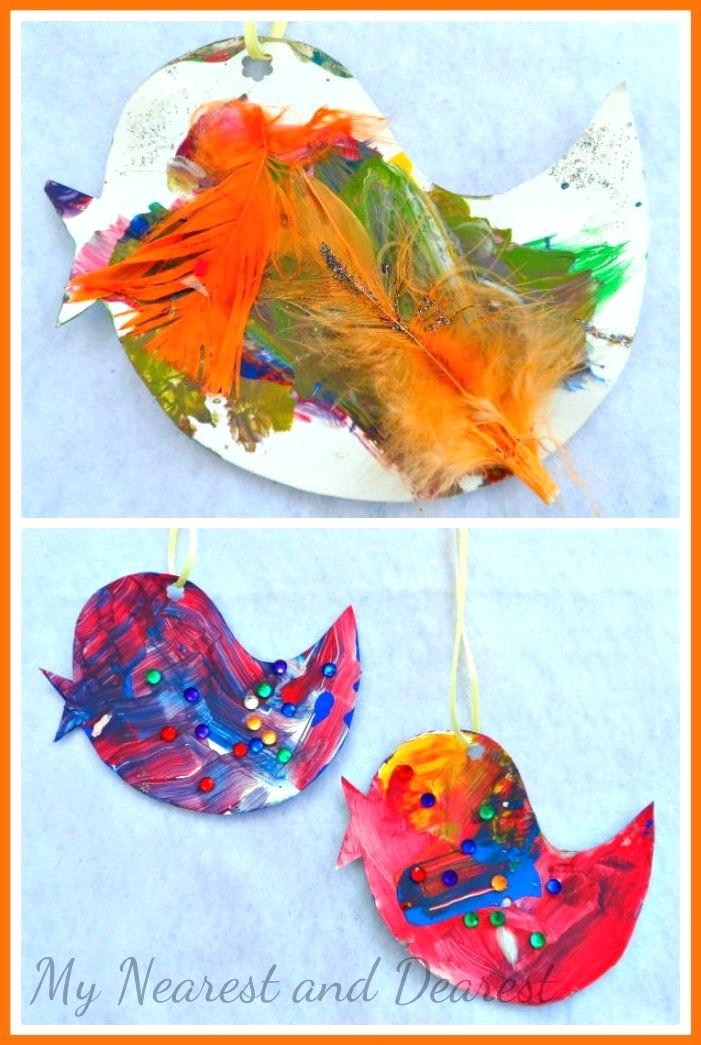 Bird Crafts for Toddlers or Preschoolers Lovely to Hang in the Window