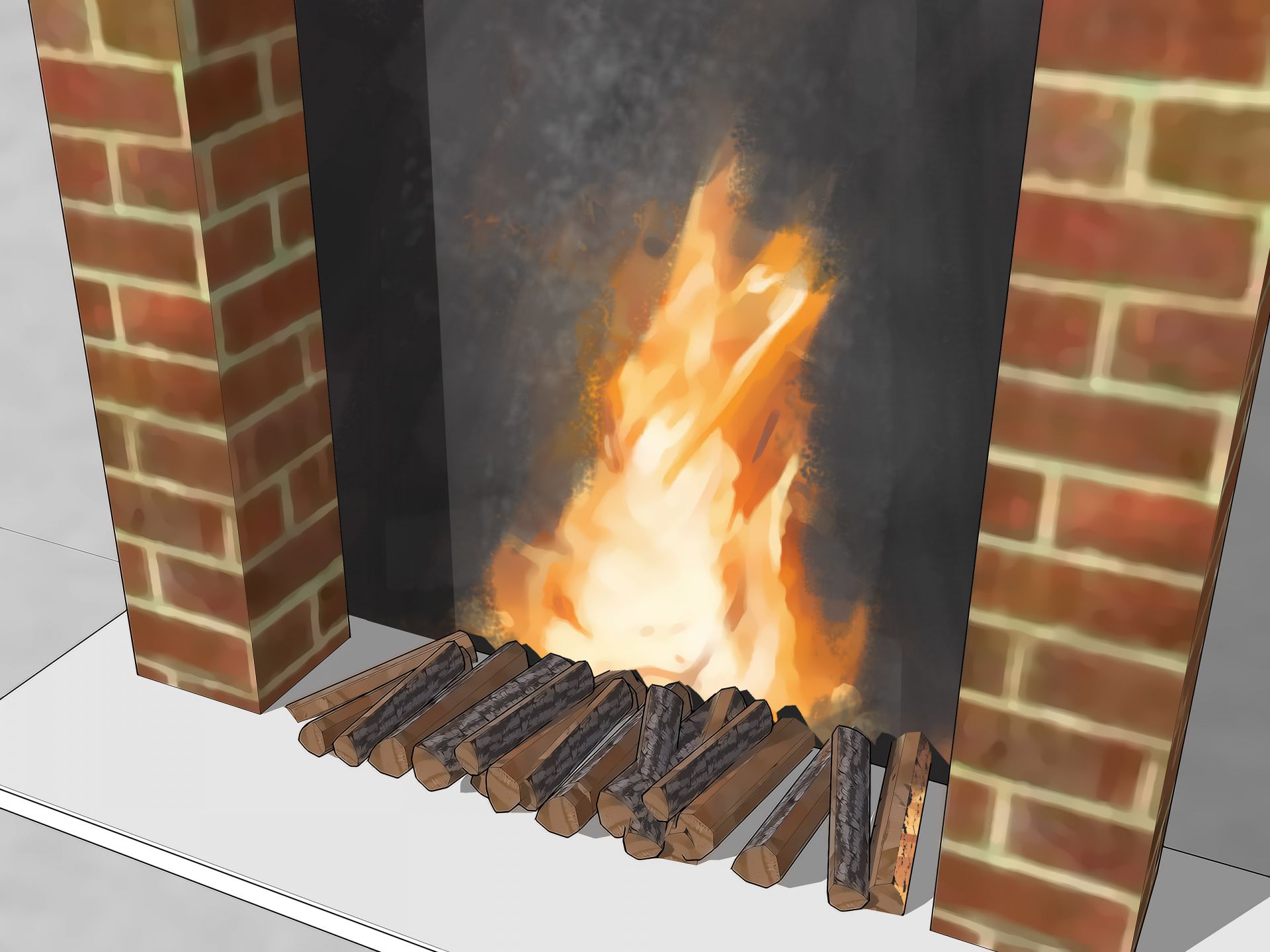 DIY Fake Fireplace Logs