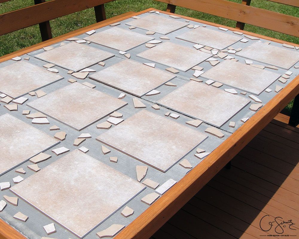 DIY Tile Patio Table