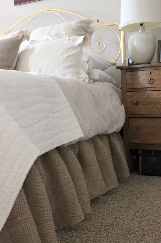 Easy Way How to Make a Burlap Bed Skirt at Home