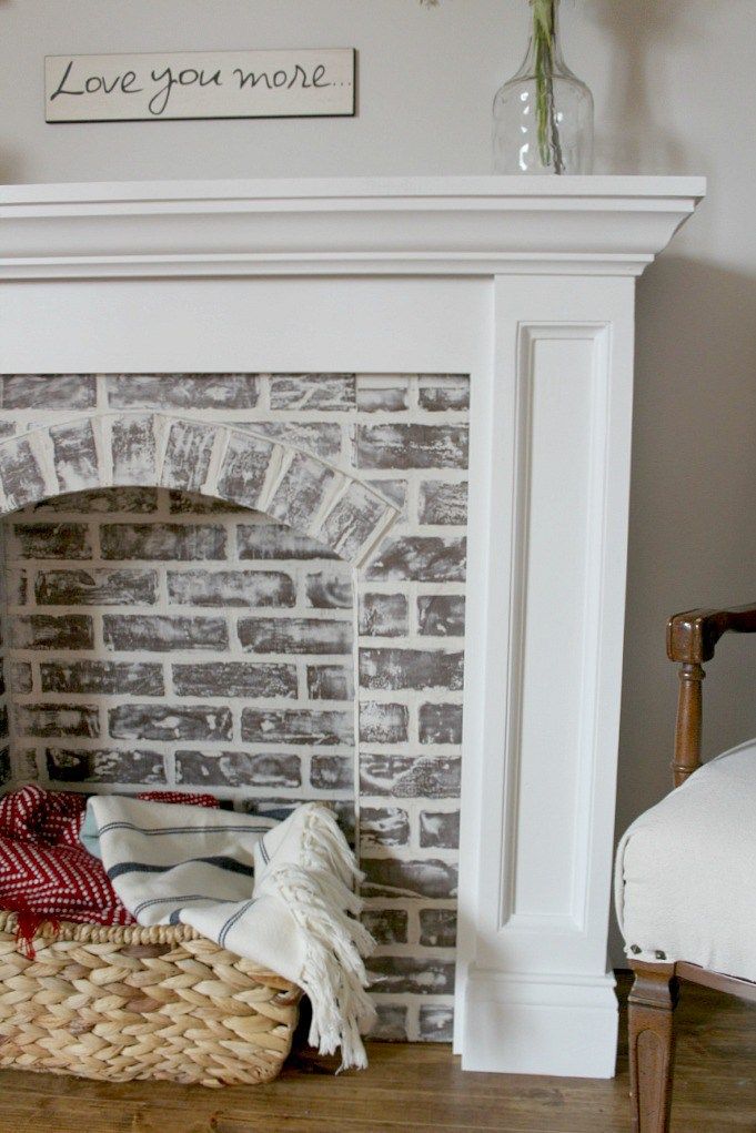 Faux Painting Brick Fireplace