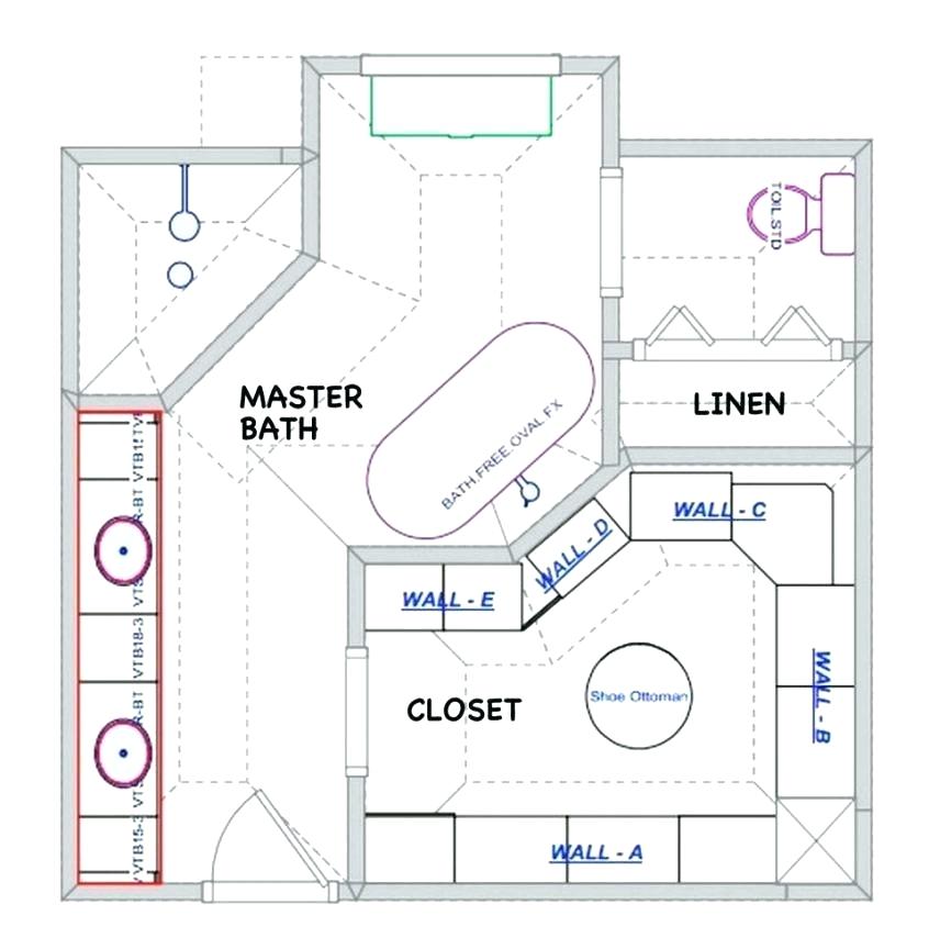 Large Master Bathroom Floor Plans
