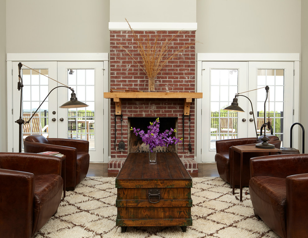 Living Room Ideas with Brick Fireplace
