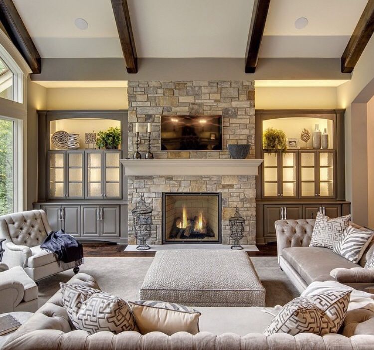 Living Room with Fireplace Decorating Ideas