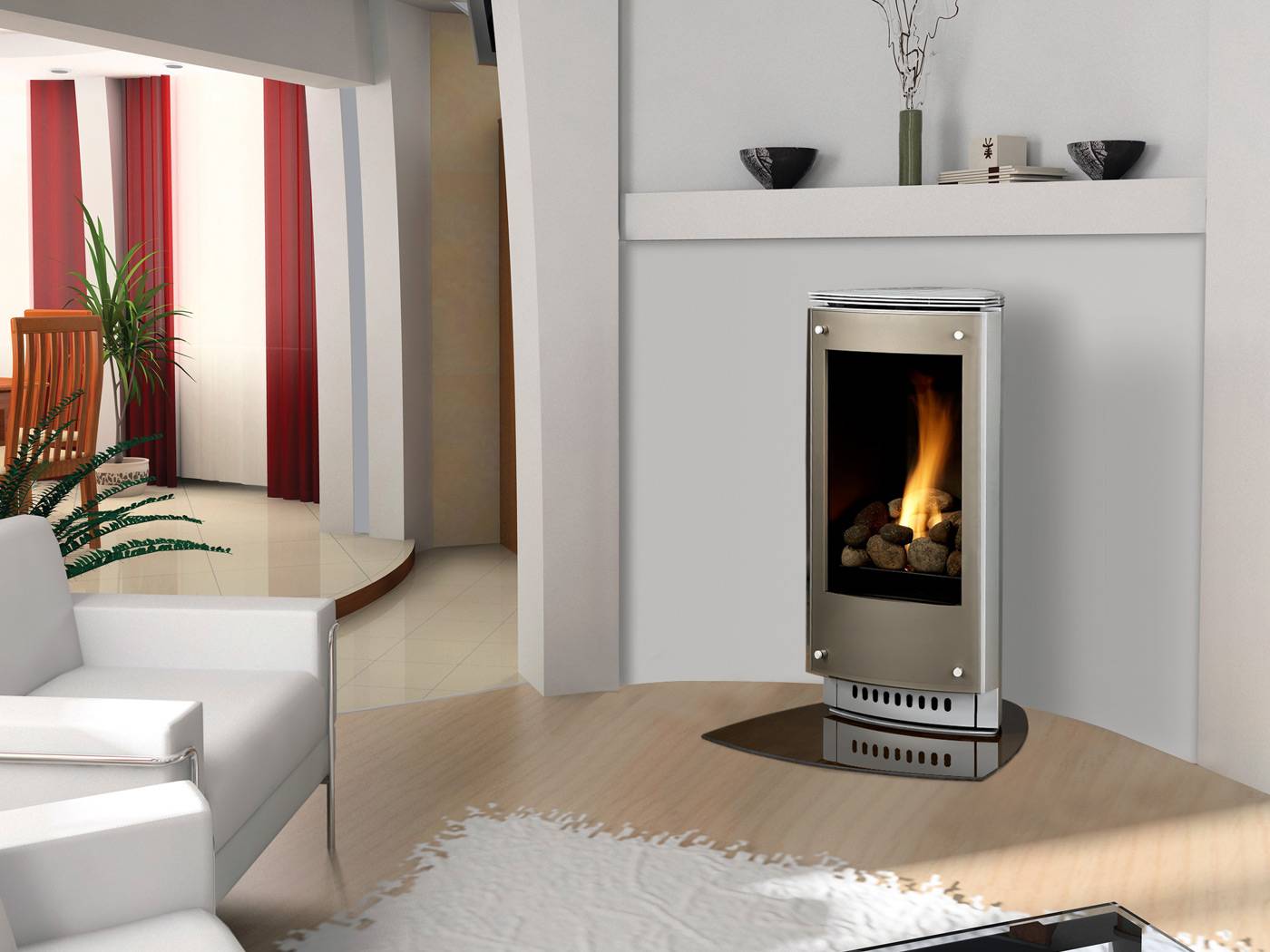 Portable Gas Fireplace Heater