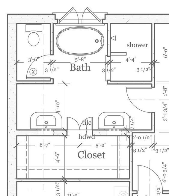 Small Master Bathroom Floor Plans