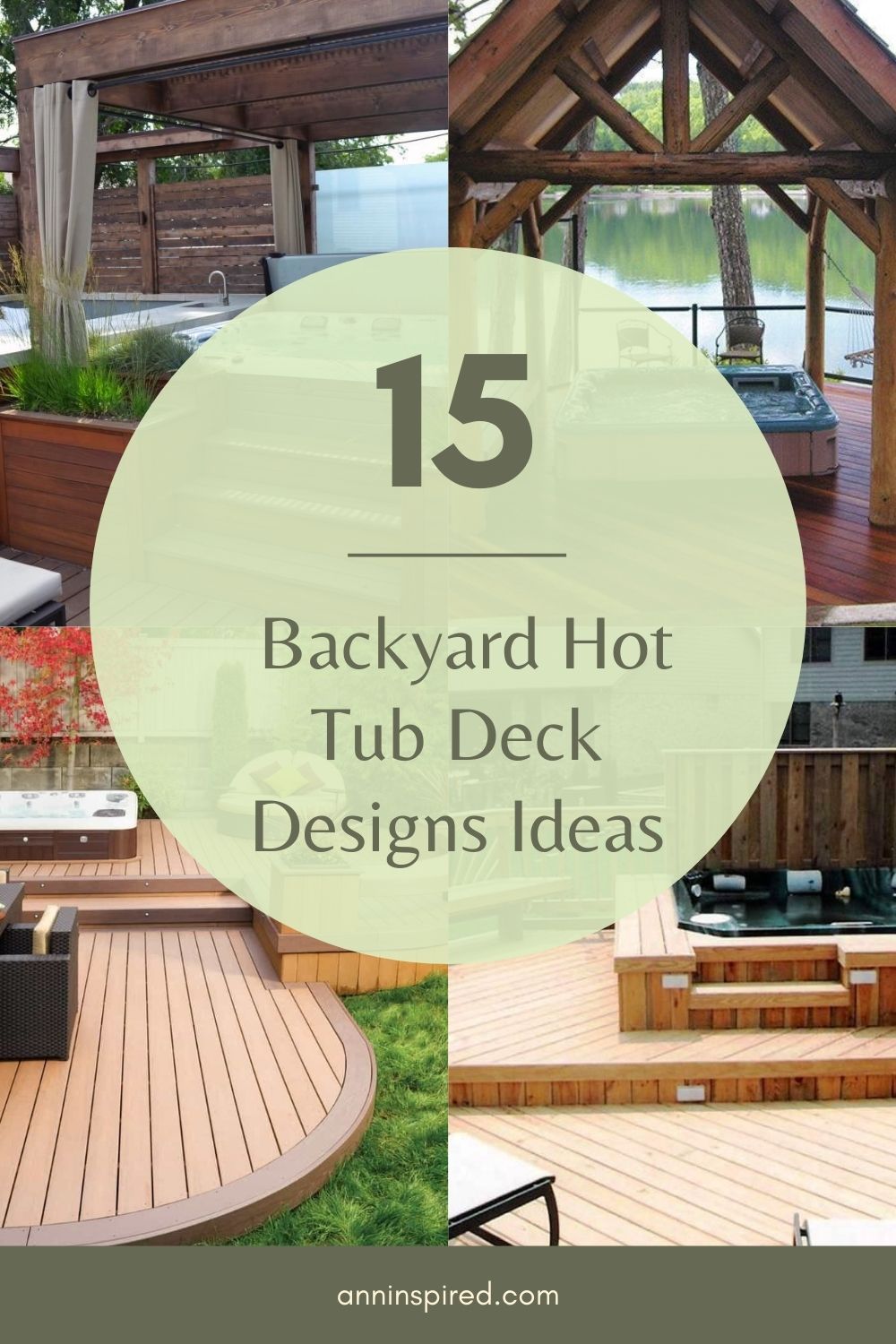 15 Best Relaxing Backyard Hot Tub Deck Designs Ideas