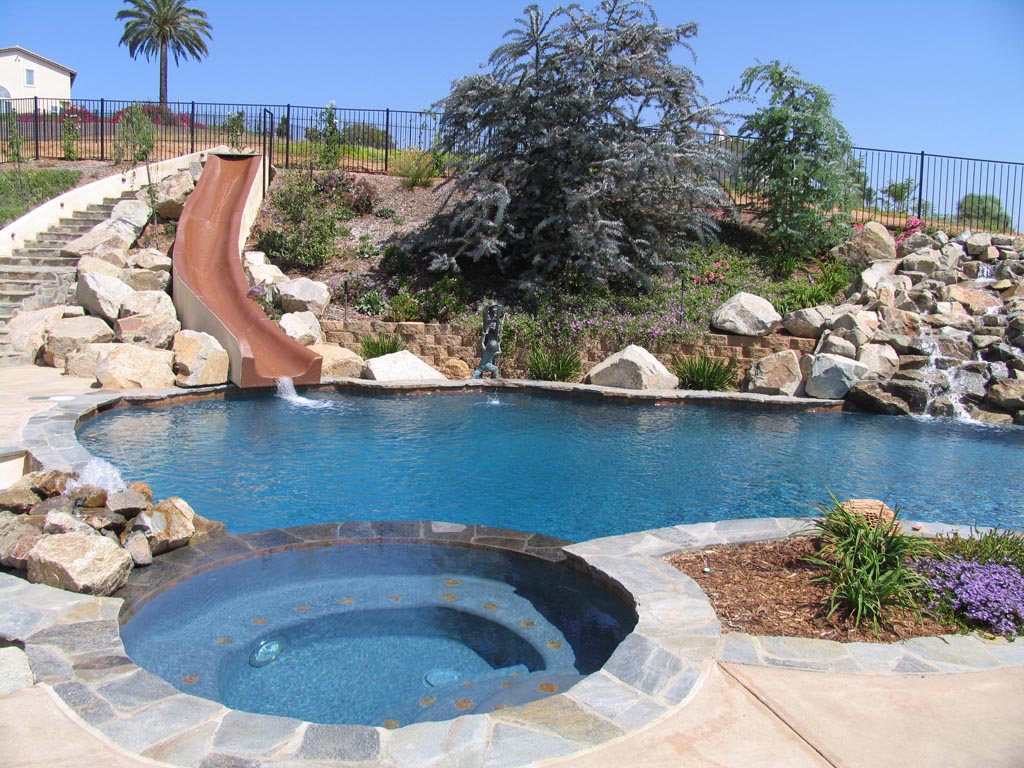 Backyard Pools with Slides