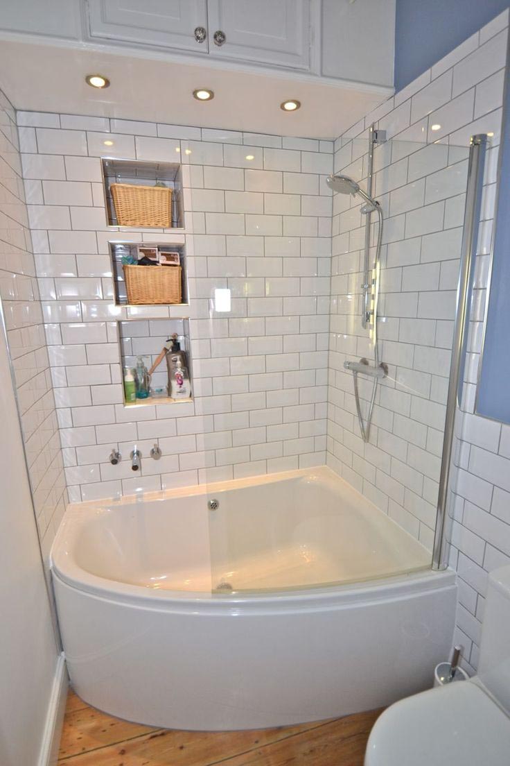 Small Corner Bathtub Shower Ideas, Bathtub Shower Combo For Small Bathroom