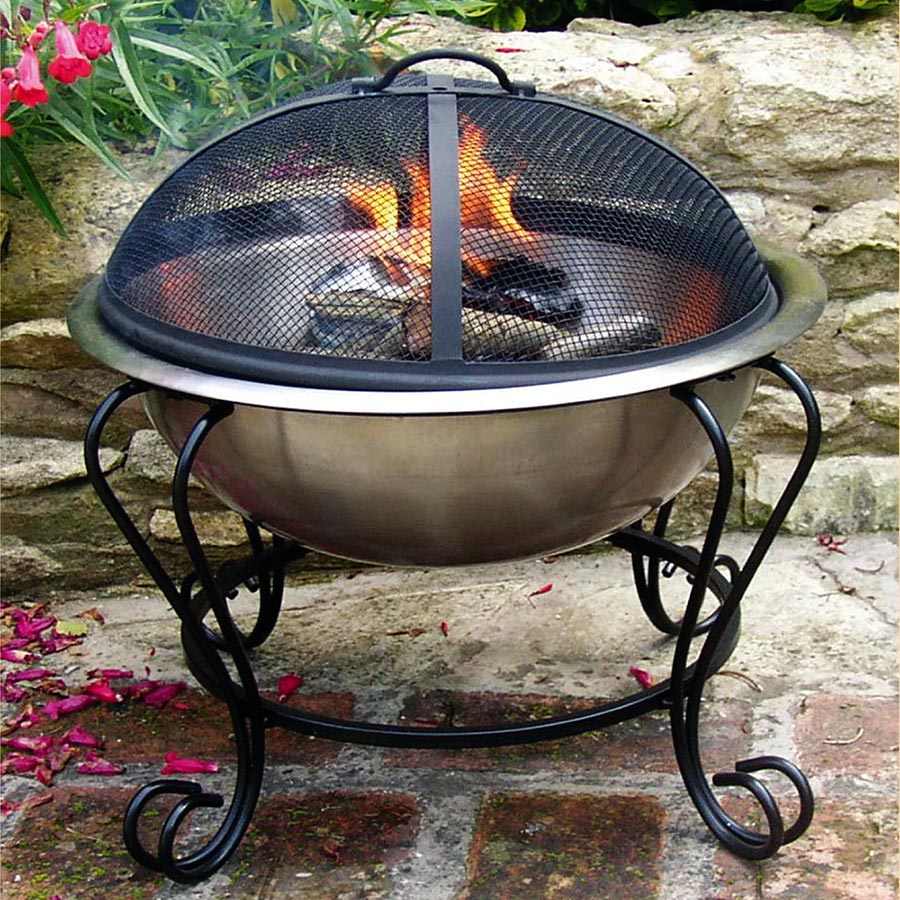 Portable Outdoor Fire Pit with Wheels