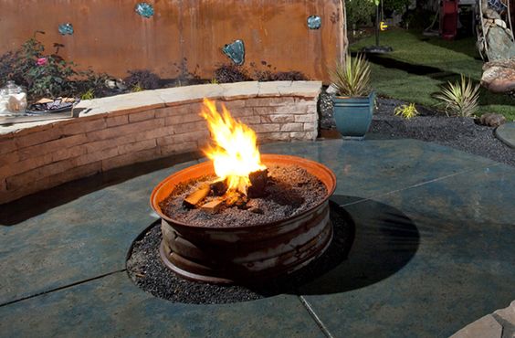 Diy Track Rims For Fire Pit