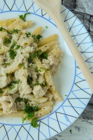Creamy Garlic Penne Pasta Recipe