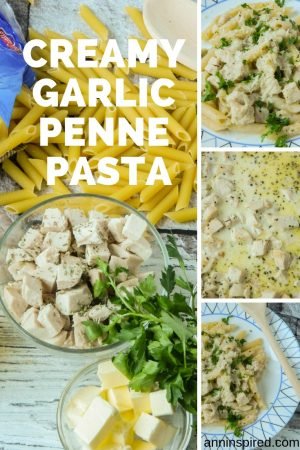 Creamy Garlic Penne Pasta with Chicken