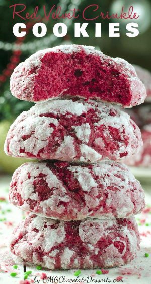 Red Velver Crinkle Cookies