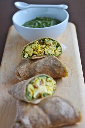 Green Eggs and Ham Breakfast Burrito