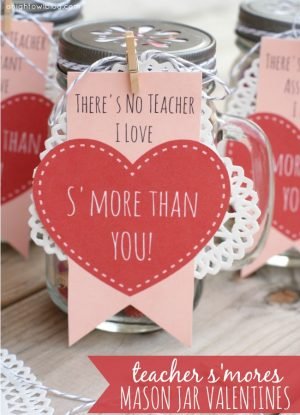 Smores Mason Jar Valentines