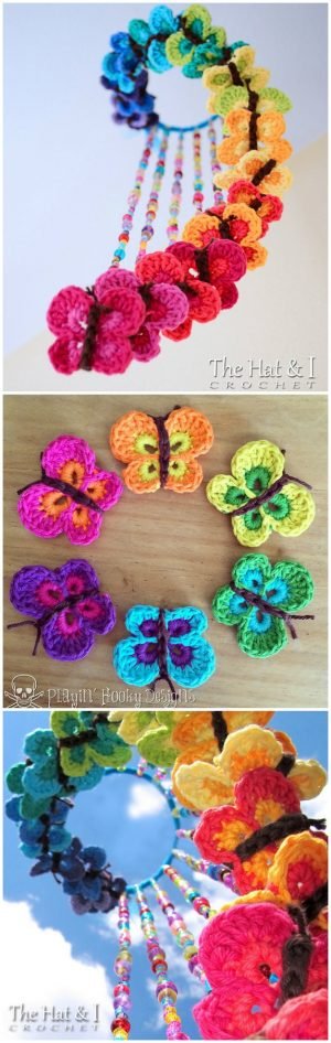 Crochet Butterfly Mobile Free Pattern