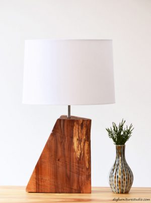 Natural Wood DIY Table Lamp Tutorial